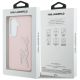 8. Karl Lagerfeld Grained Signature Metal Resin Logo Case for Samsung Galaxy S26 - Pink