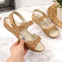 Comfortable brown leather sandals W Helios 205