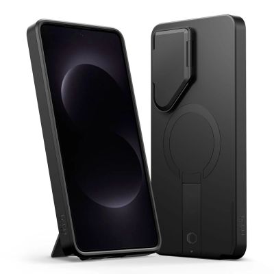 2. Tech-Protect Kevlar Aura MagSafe Case for Samsung Galaxy S26 Ultra - Black and Orange