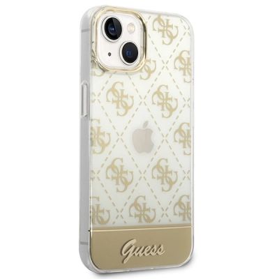 4. Guess GUHCP14MHG4MHG iPhone 14 Plus 6.7 "gold / gold hardcase 4G Pattern Script