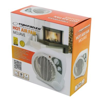 4. Esperanza Mojave EHH002 fan heater (2000W; 3 heating levels; white)