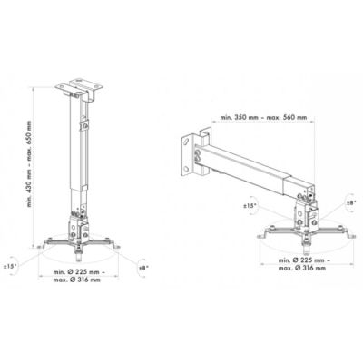 3. Schwaiger LWH310WD Projector Mount Ceiling/Wall White