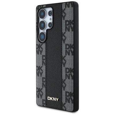 2. DKNY Leather Checkered Pattern MagSafe Case for Samsung Galaxy S25 Ultra Black