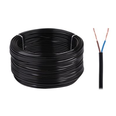 OMYp 2x0.5 300/300V black electric cable