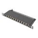 5. Digitus Patch Panel CAT 6A Slim, Shielded, 12-Port, 0.5U, 10", Black
