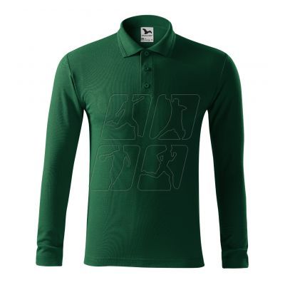 2. Malfini Pique Polo LS M MLI-221D3 dark green polo shirt