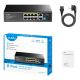7. CUDY FS1010PG Switch, 8-Port 10/100M PoE+ 120W, 2x GbE Uplink