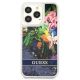 3. Guess Flower Liquid Glitter case for iPhone 13 Pro Max - blue