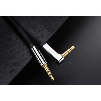 10. Ugreen flat angled cable AUX audio cable 3.5 mm mini jack 0.5 m black (AV119 10596)