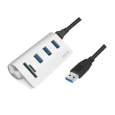2. LogiLink CR0045 USB 3.2 Gen 1 (3.1 Gen 1) Type-A Hubs and Concentrators 5000 Mbit/s Silver