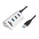 2. LogiLink CR0045 USB 3.2 Gen 1 (3.1 Gen 1) Type-A Hubs and Concentrators 5000 Mbit/s Silver