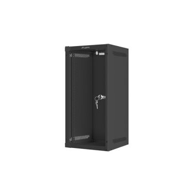 4. Lanberg 10" 12U 280x310 black glass door wall-mounted rack cabinet (Flat Pack)