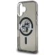 6. Karl Lagerfeld IML Glitter Karl & Choupette Sketch Logo MagSafe Case for iPhone 16 - Black