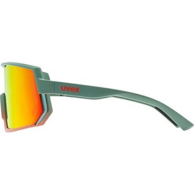 3. Uvex sportstyle 235 Multisports Glasses Unisex Half-Rim Green, Red