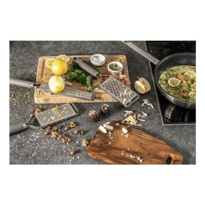 6. ZWILLING 1028026 Manual Grater/Spiralizer Flat Grater Gray