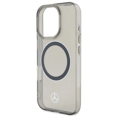 6. Mercedes Silver Ring MagSafe Case for iPhone 16 Pro Max - Black
