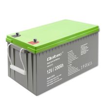 Qoltec Deep Cycle Gel Battery | 12V | 200Ah | 62.5kg