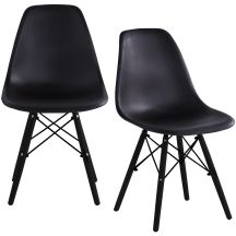 SCANDINAVIAN CHAIR MATERA BLACK SET OF 2