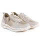 4. Women's leather low shoes in beige and gold eVento 9784