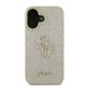3. Guess Fixed Glitter Big 4G iPhone 16 Case - Gold