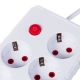 6. MACLEAN POWER STRIP, EXTENSION CORD 4 OUTLETS + 3XUSB, 110-240V AC 50/60HZ, 2.1A MAX 2500W, 3M, WHITE MCE393 W