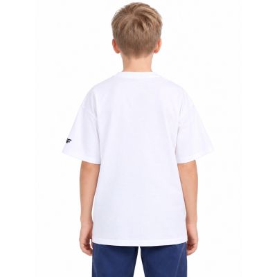 4. Boy's printed T-shirt 4F 4FJWAW26TTSHM3516-10S
