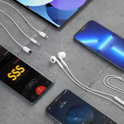 4. Dudao in-ear headphones with USB Type-C connector white (X14PROT)