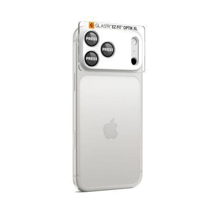 3. Spigen Optik Pro XL Camera Lens Glass for iPhone 17 Pro - Silver