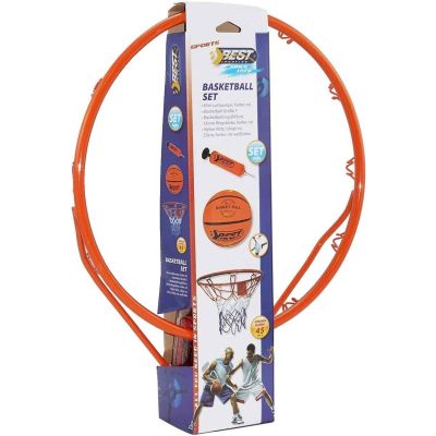 13. BASKETBALL RING 45CM WITH BALL AND PUMP BEST SPORTING
