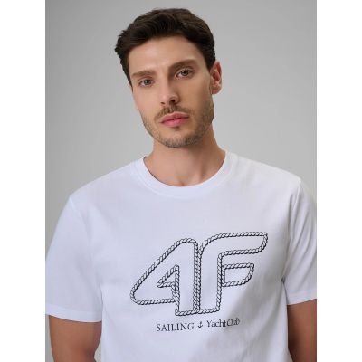 4. Men's regular T-shirt with 4F logo 4FRSS26TTSHM3999-10S