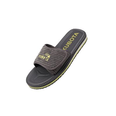 16. Kubota Velcro Corduroy Graphite Flip Flops KUBKRZ-AW23-02-28