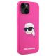 4. Karl Lagerfeld KLHMP15SSKHPPLF iPhone 15 6.1" fuchsia/fuschia hardcase Silicone Karl Head Print MagSafe