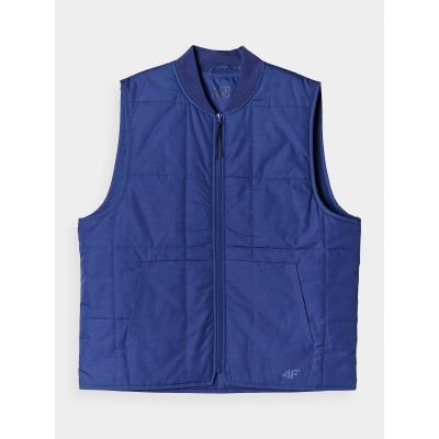 4. Men's down vest with stand-up collar 4F 4FRAW24TVESM171-31S