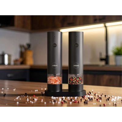 4. ELDOM ZMP5 ELECTRIC SALT AND PEPPER GRINDER SET, RECHARGEABLE, USB