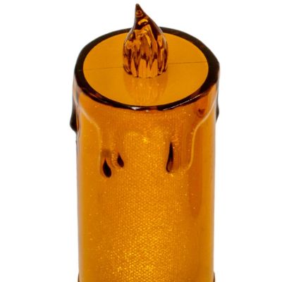 13. DECORATIVE CANDLE 12.5 CM AMBER WARM WHITE 1 LED
