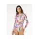 Women's RIP CURL Party Wave Upf Surf Suit multicolor