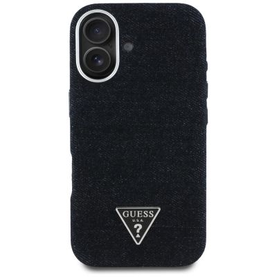 3. Guess Denim Triangle Logo MagSafe case for iPhone 16 - black