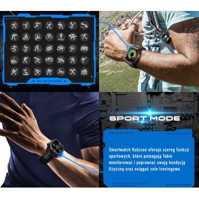 6. Rubicon RNCF24-2 GRAY Men's Smartwatch