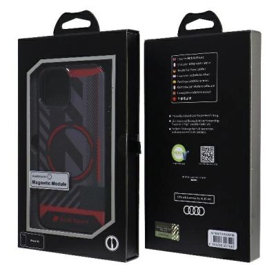 7. Audi IML Sport MagSafe Case iPhone 15 / 14 / 13 6.1" black/black hardcase AU-IMLMIP15-RSQ/D2-BK