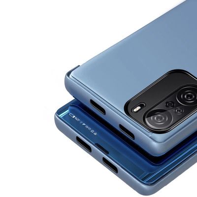 8. Clear View Case cover for Xiaomi Redmi K40 Pro+ / K40 Pro / K40 / Poco F3 blue