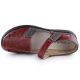 3. Women's comfortable burgundy openwork Velcro shoes Unisoft 9955