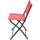7. BALCONY FURNITURE SET ROUND TABLE AND 2 FOLDING CHAIRS RED