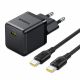 14. Baseus Palm 1C 20W Wall Charger (with Baseus Mini White USB-C 60W (20V/3A) 1m Cable) - Black