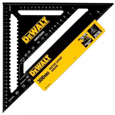 4. 300mm Aluminum Ruler Black, Yellow DeWALT DWHT25228-0