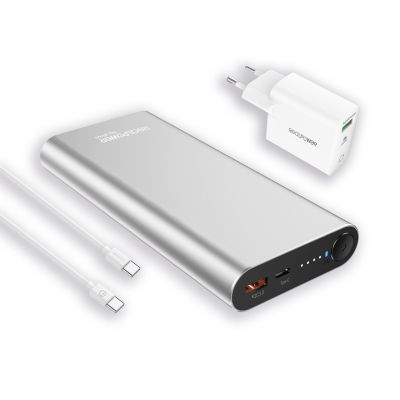 Powerbank RealPower PB-20000PD Lithium-Ion (Li-Ion) 20000 mAh Aluminum