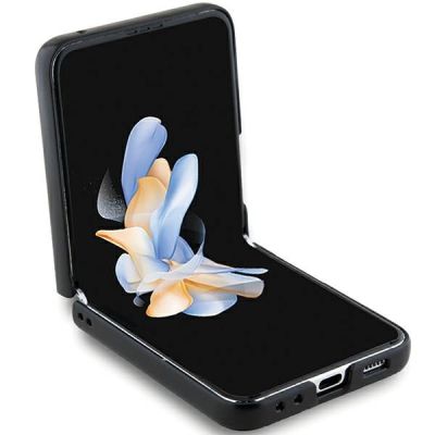 4. Hello Kitty Metal Logo Kitty Head case for Samsung Galaxy Z Flip 5 - black