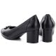 5. Black leather pumps with a block heel, Potocki JE19511