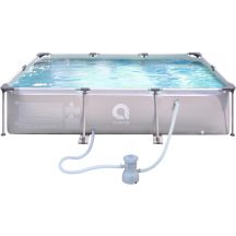 RECTANGULAR FRAME POOL WITH SUPER STRONG FILTER PUMP 300x207x66CM 17771EU
