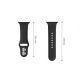 3. Tech-Protect Silicone Strap for Apple Watch 44 / 45 / 46 / 49 mm - Black