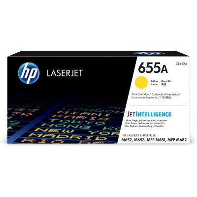 3. HP 655A original LaserJet cartridge with yellow toner